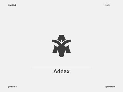 Addax addax branding branding design design graphic design illustration logo logo2021 logodesign logofolio logoideas logoinspiration logos newlogo nokshami whorahat