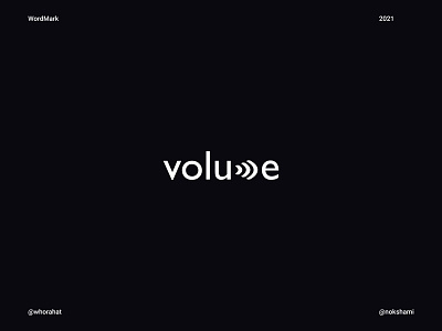 volume branding branding design design graphic design logo logo2021 logodesign logofolio logoideas logotype minimal logo newlogos nokshami whorahat wordmarklogo