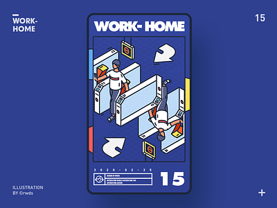 Work home illustration metro work workflow