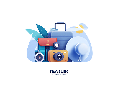 Travel bag camera hat icon icons illustration ps ticket travel