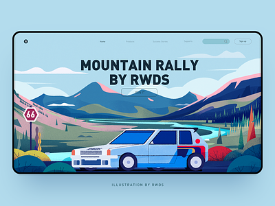 Mountain illustration landscape mountain ps river vector web