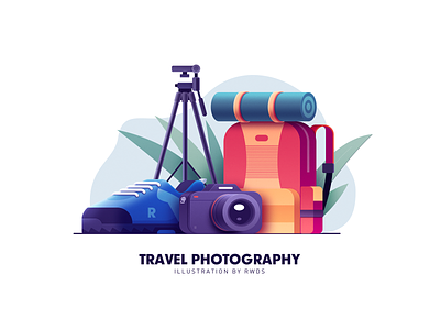 Travel bag camera icon icons illustration rwds travel umbrella vector