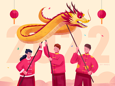 Chinese New Year design illustration ps vector