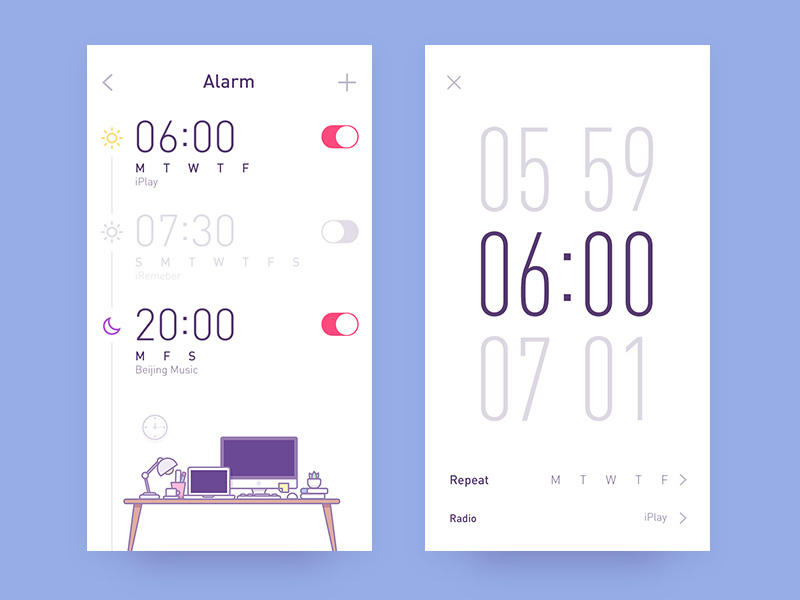 appradio clock by Rw Studio on Dribbble