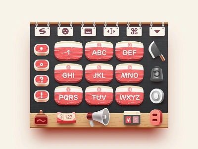 Keyboard keyboard meat pork ps ui