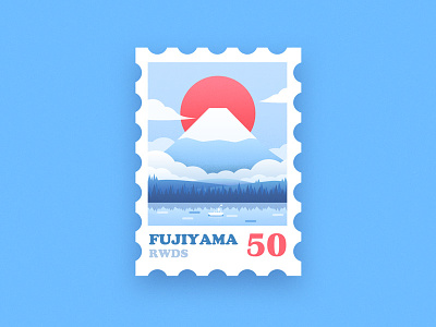 Fujiyama fuji fujiyama illustration ps stamp