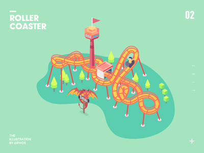 Roller coaster isometric