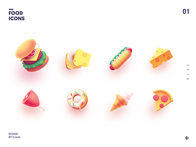 Food Icons bread china food hamburg hotdog ice-cream icon icons meat pizza rwds ui