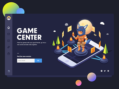 Game center game isometric wolf