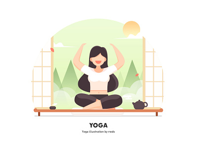 Yoga illustration ps yoga