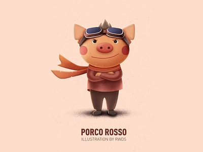 Red Pig ae gif illustration ipad mascot pig ps