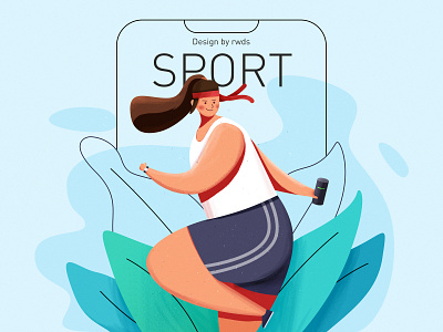 Sport design editorial friend geek bot geekbot illustration person ps slack sport
