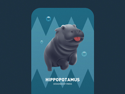 Hippo 2 hippopotamus illustration ip mascot ps