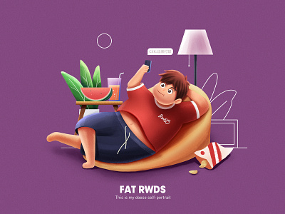 Fat Rwds illustration ip mascot ps