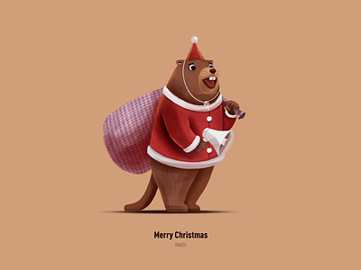 Merry Christmas ae animal illustration marmot mascot merry christmas ps