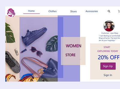 She - Online Shopping Store design figma ideas modern ui