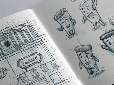Mr.Cup Re-Branding & Product Design Sketches