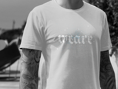 WEARE custom typography t-shirt