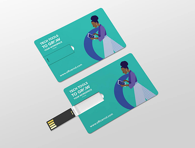 Branded USB stick design for OfficeRND branding branding agency branding design coworking illustration illustration design illustration digital illustrations product saas usb stick user interface design weare