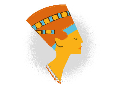 Nefertiti egyptian illustration nefertiti orange queen
