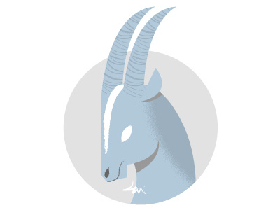 Zodiac Capricorn blue capricorn goat illustration zodiac