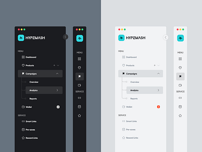 Hypemash™ Sidenav UI 🚀 2022 clean dark mode design dribbble inspiration light mode minimal navigation navigation bar real ui sidenav sidenav design top trendy ui uiux ux web web design