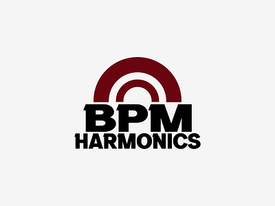 BPM HARMONICS app black brand branding design digital marketing graphic design illustration logo logo design logodesign minimal music red simple typography ui ux vector white