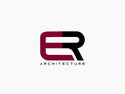 EMR ARCHITECTURE architecture black brand branding design graphic design illustration light red logo logo design logodesign minimal simple typography ui ux vector white