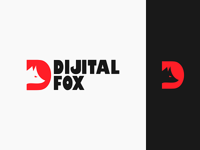 FOX + D / DIJITAL FOX agency digital fox logo logodesign marketing minimal simple