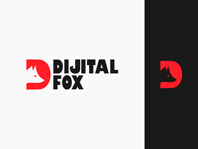 FOX + D / DIJITAL FOX agency black brand branding design digital fox graphic design illustration logo logodesign marketing minimal simple ui ux vector white