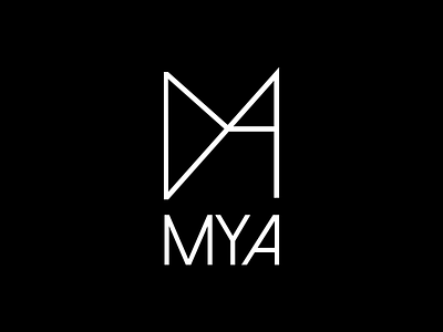 M + Y + A / MYA v.2 black logo mexican logo minimal regional music logo simple white wordmark