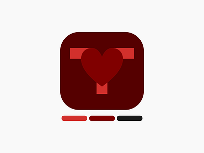 T + HEART LOGO MARK / TWYCLE LOGO MARK V3 black brand branding design graphic design health industry heart heart ecosystem icon illustration logo logo design logo mark logodesign minimal red reds simple vector white