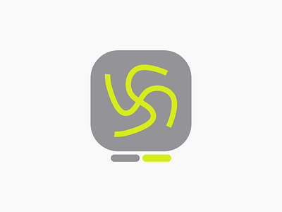 SIZZLE LOGO MARK / APP ICON app icon branding design green grey logo logodesign minimal simple sizzle logo mark white