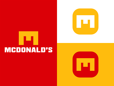 MCDONALD'S black brand branding design graphic design illustration logo logo design logo mark logodesign m m letter mcdonalds minimal red redesign simple ui vector white