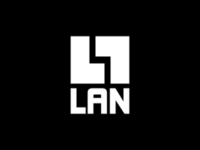 LAN / L + L black branding design l logo lan logo logodesign minimal simple white