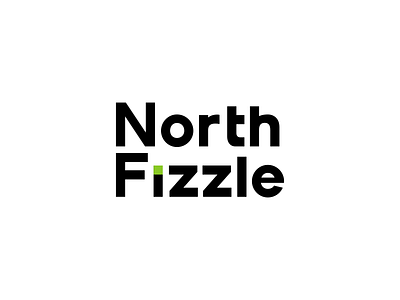 NORTH FIZZLE black branding design green logo logodesign minimal simple white