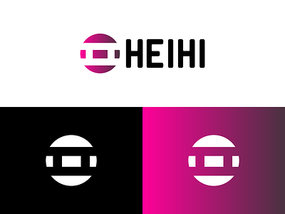 HEIHI black branding design heihi logo logodesign minimal podcast logo podcasts simple white