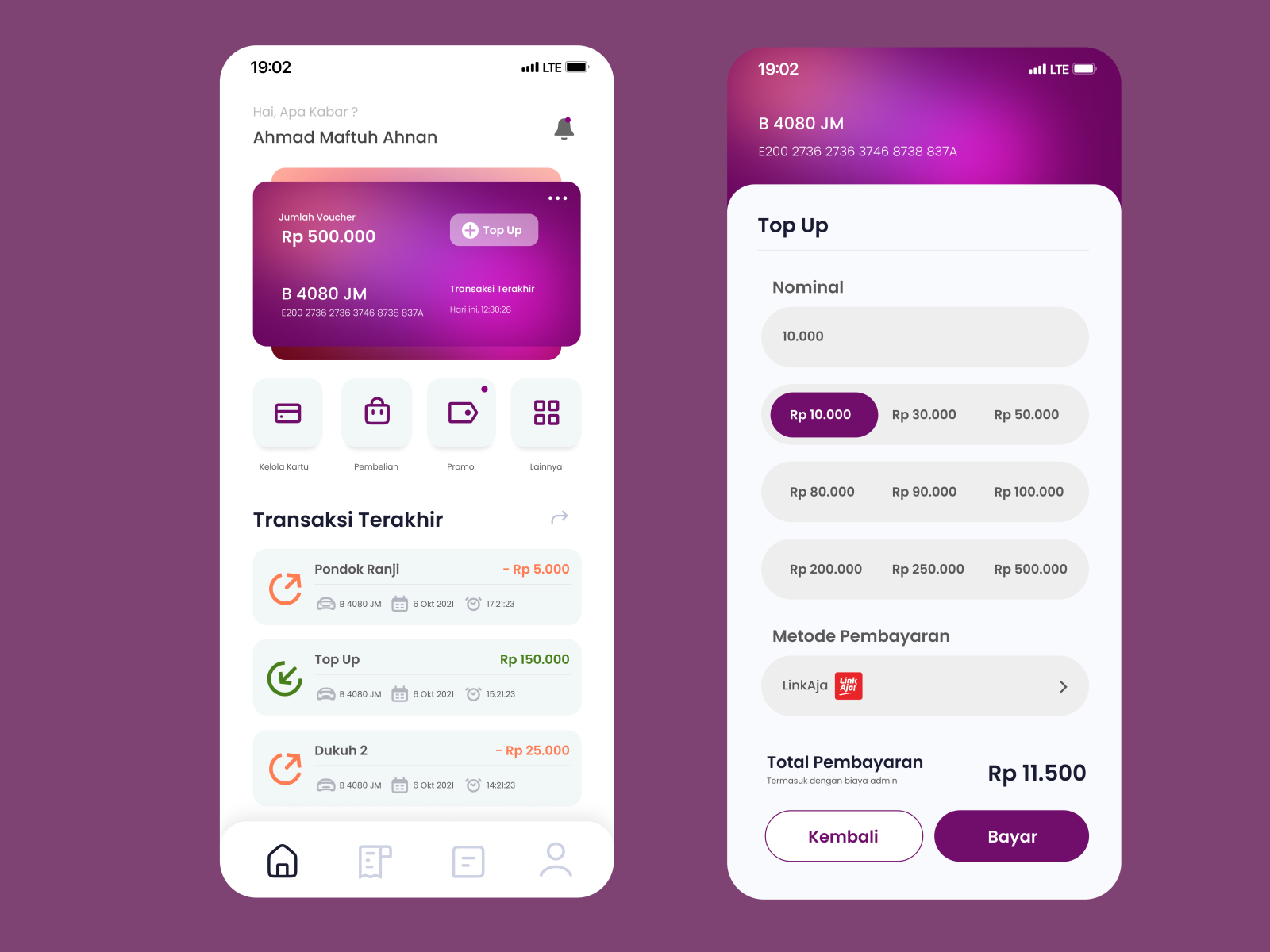 Tollroad Payment App By Ahmad Maftuh Ahnan On Dribbble   Letitflo 4x 