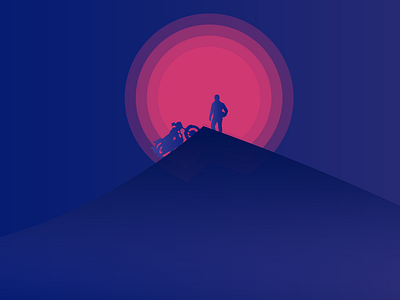 Silhouette Illustration for a travel web app