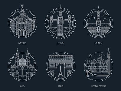 Cities art cities design digital art illustration illustrator london madrid munich paris vector venice wien