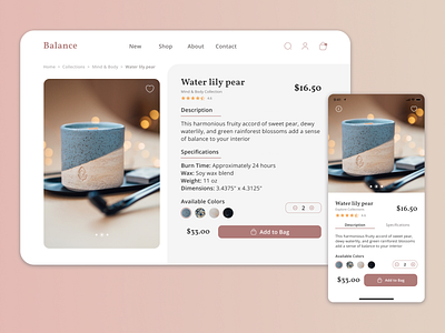UI Marathon – Single Product app design ui ux web design