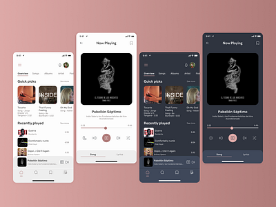 UI Marathon – Music Player app design ui ux