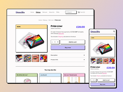 Bundle Single Product app design neubrutalism responsive design single product ui ux web design