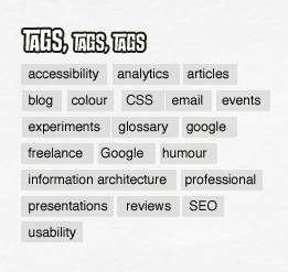 tags, tags, tags blog redesign tags