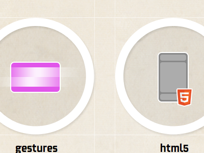 html5 & gestures mobile vector