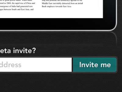 invite me beta button form ipad