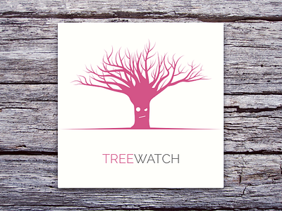TreeWatch concept game illustration logo mobile pink tree watch web wood