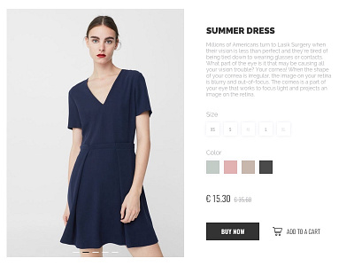 Product Detail Page dress e commerce fashion landing product shop shopping
