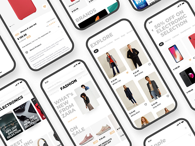 e-commerce app app clean design ecommerce ecommerce app flat ios minimal mobile shop ui ui deisgn ux ux design