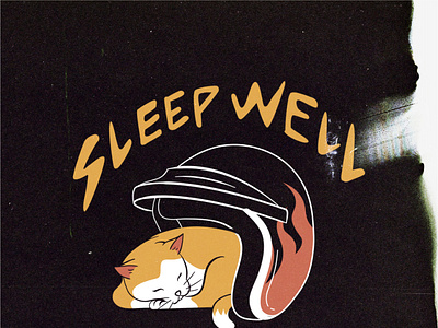 Sleep Well illustration retro vector vintage